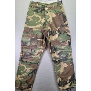 Military Hot Weather Woodland Double Knee Cargo Combat Pants Small Short Unisex